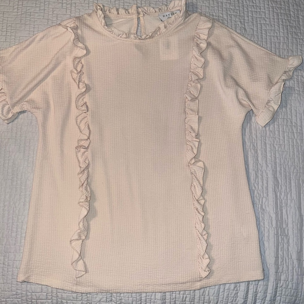 Hayden Cream Ruffle Blouse - Picture 3 of 12
